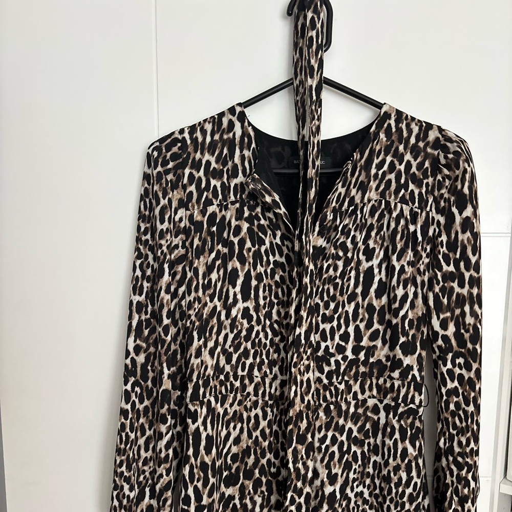 Leopard Print Long Sleeve Dress